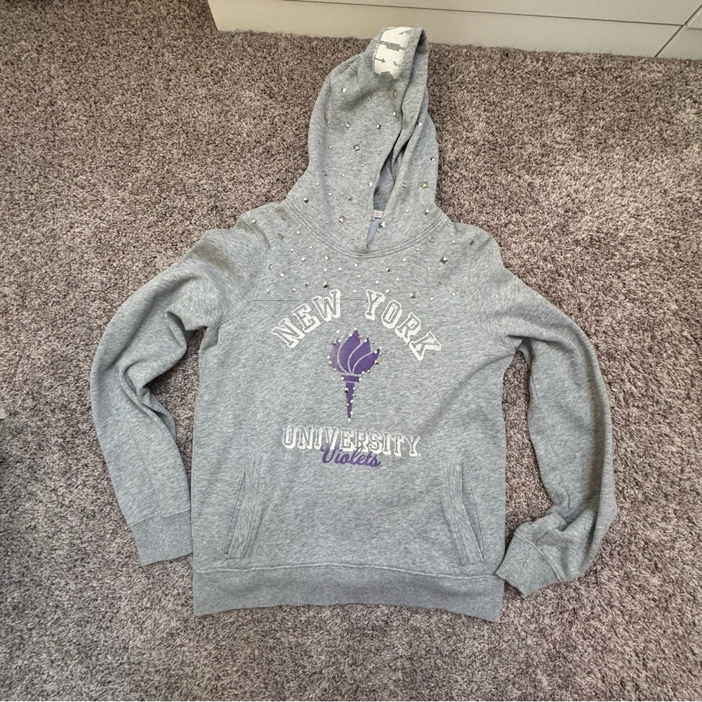 2016 Gray NYU Hoodie VS Pink